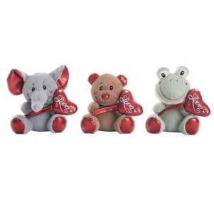 Peluche Animalito Corazón Love 16cm Surtido