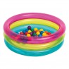 Piscina Hinchable 3 Aros Multicolor 50 bolas 86x26