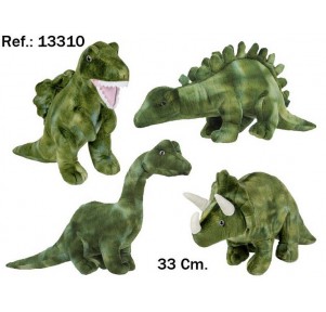 Peluche Dinosaurio Verde 33 cm.