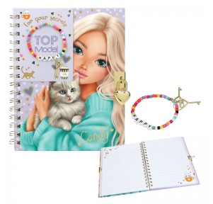 Top Model Diario Candado y Pulsera