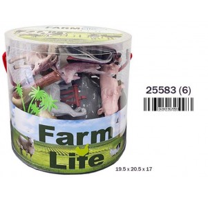 Bote Animales Granja 34 Piezas