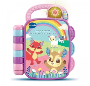Libro Musical Descubre los Animales Rosa
