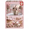Puzzle 2 x 48 Unicornios Dulces