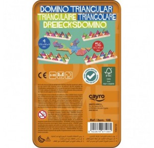 Dominó Triangular Travel Metal Box Cayro