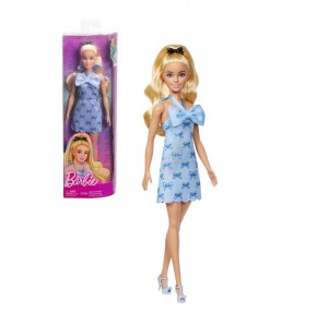 Muñeca Barbie Fashionista Vestido Lazo Azul