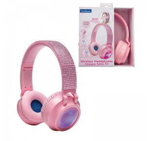 Auriculares Bluetooth Strass Rosa Lexibook