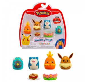 Squishmallows Pack 4 Figuras Pokemon Squishalong