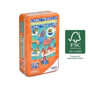 Dominó Triangular Travel Metal Box Cayro