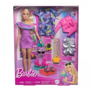 Barbie Fashionista con 3 Modas Noche