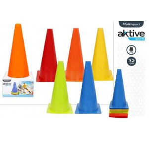 Set 10 Conos 32cm Entrenamiento Fútbol Aktive