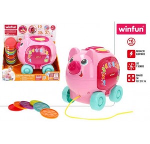 Arrastre Cerdito Hucha Musical Luces Sonido Winfun