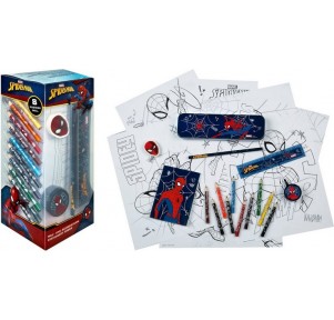 Set Papelería Spiderman Forma Torre