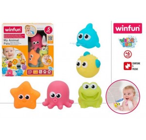 Set 5 Animales Baño pvc Winfun