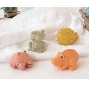 Red muñecos baño animales 4 uds Kiokids