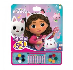 Set Actividades Dibujo Giga Block Casa Gabby 5 en1
