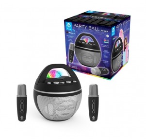 Speaker Karaoke Party Ball 2 Micros Inalambricos
