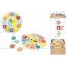 Reloj madera puzzle multicolor surtidos Woomax