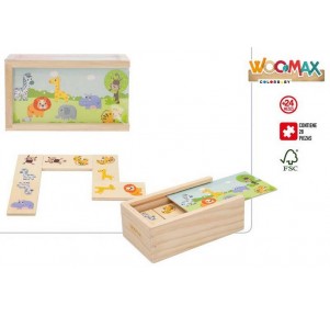 Dominó mini animalitos madera Woomax