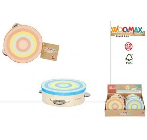 Pandereta Madera 13cm Surtido Woomax
