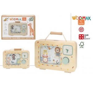 Televisión Madera con Reloj Woomax