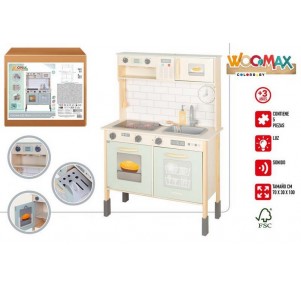 Cocina Eléctrica Madera con Horno 30x68x102 Woomax