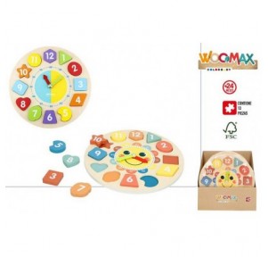 Reloj madera puzzle...