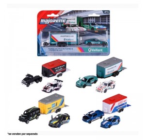 Trailer Deluxe Con 2 Vehículos Majorette