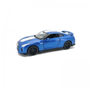 Coche Nissan GT-R 1:32 Pullback Azul Die Cast