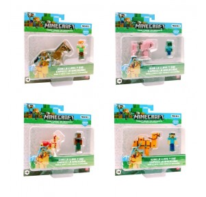 Minecraft Figura y Animal con Movimiento Surtido