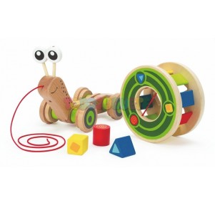 Arraste Juego Formas Caracol Hape