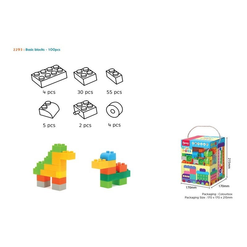 Bloques Construcción Pequeños 100 piezas Colores