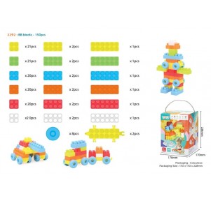 Bloques Construcción  Minis 150 piezas Colores