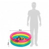 Piscina Hinchable 3 Aros Multicolor 50 bolas 86x26