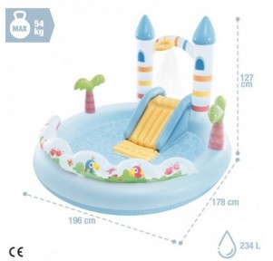 Centro Juegos Hinchable Castillo Unicornio 196x178