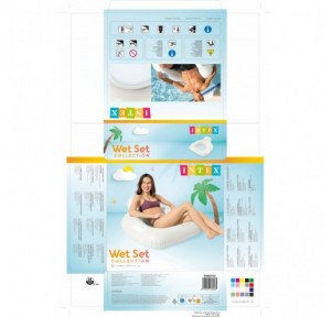 Asiento Hinchable Asas y Almohada 114x107cm 3 Col