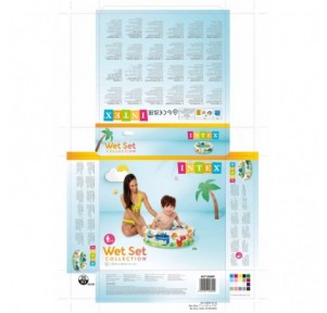 Piscina Bebé 3 Aros Animales Marinos 61x22 cm