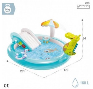 Centro Juegos Hinchable Dinos 201x170x84 Azul