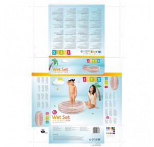 Piscina Bebé 3 Aros Florecitas 86x25 cm