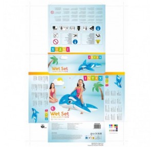 Figura hinchable Ballena Transparente 152cms
