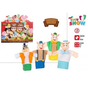 Set 4 Marionetas Tres Cerditos