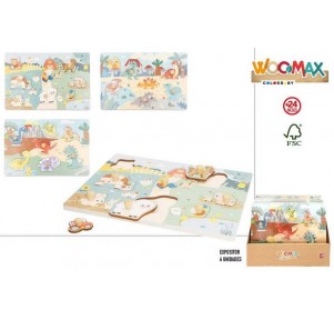 Puzzle Madera Dinosaurio Woomax Surtido