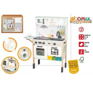 Cocina Electrónica Madera Woomax 81x30x97cm