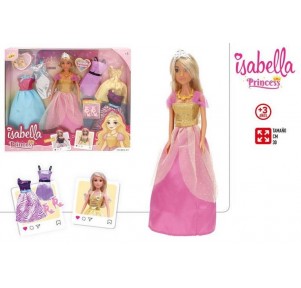 Muñeca Isabella 30cm Princesa Con Vestidos