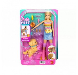 Barbie Muñeca Patina y Corre con Perrito