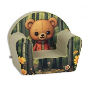 Sillón Infantil Verde Oso Bosque