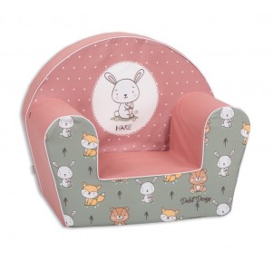 Sillón Infantil Rosa Conejito Hare