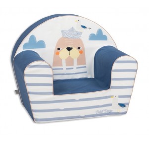 Sillón Infantil Azul Blanco Morsa