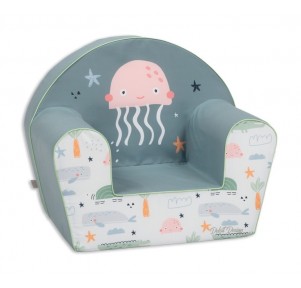 Sillón Infantil Verde Grisaceo Medusa
