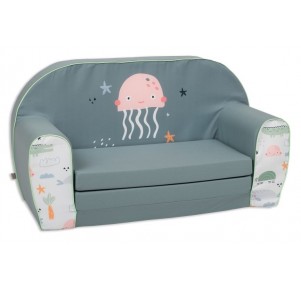 Sofá Cama Infantil Verde Apagado Medusa