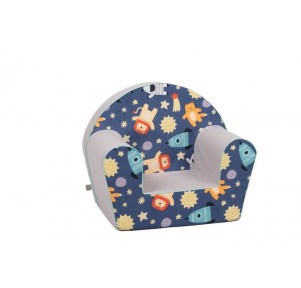 Sillón Infantil Azul Gris Espacio